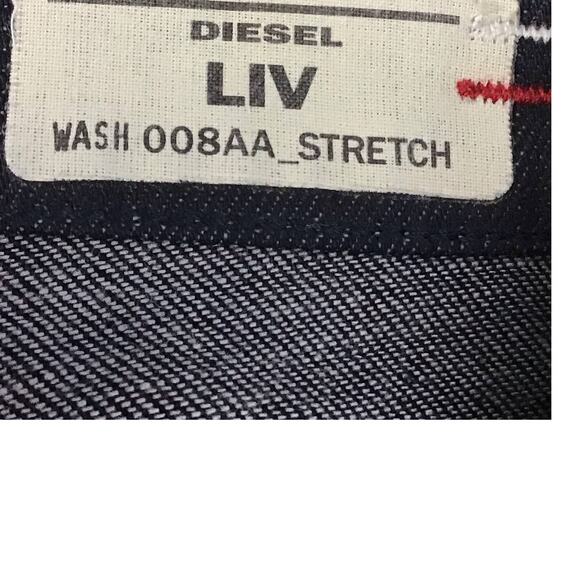 Diesel Jeans LIV Stretch Italian Super Dark Indigo Wash Skinny Slim Jeans sz 27 - Picture 12 of 15